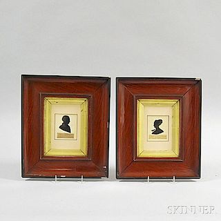 Two Framed Cut Silhouettes
