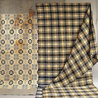 Two Hand-woven Blankets