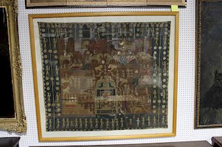 Framed Antique Tapestry  .