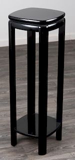 Lane Black Lacquered Tall Stand