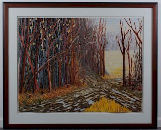 Binsley Tyrrell Landscape Pastel on Paper