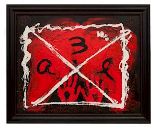 Antoni Tapies Untitled Abstract Mixed Media