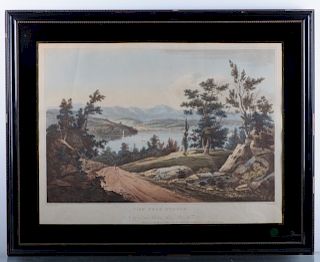 "View Near Hudson" Engraving, No. 12 W. Wall