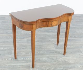 Mahogany Federal Style Folding Top Card Table