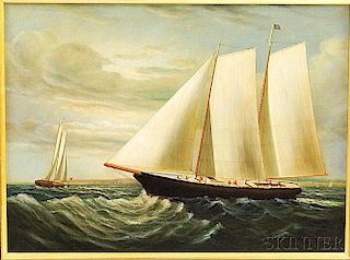 D. Tayler (American, 20th Century)       Yachting.