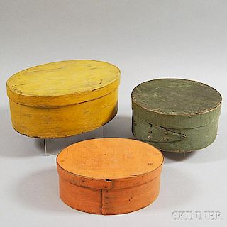 Three Painted Pantry Boxes