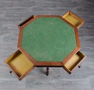 English Oak Octagonal Game Table