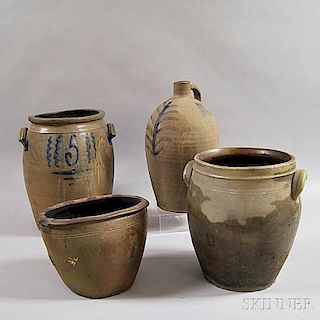 Four American Stoneware Vessels