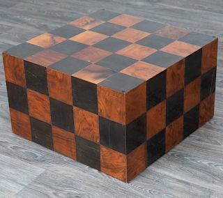 Checkerboard Block Form Coffee Table