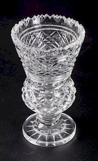 Waterford Crystal Footed Thistle Form Vase