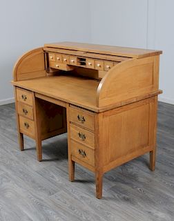 Cutler Desk Co. Oak Rolltop Desk