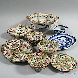 Nine Pieces of Chinese Export Porcelain
