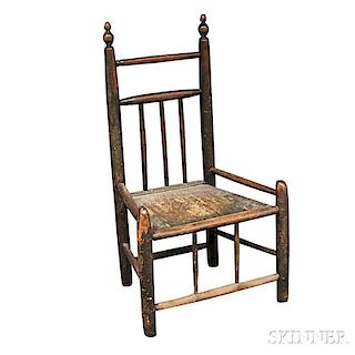 Turned Plank-seat Side Chair