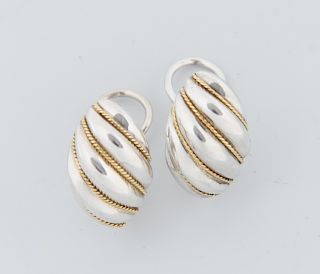 Tiffany & Co. Sterling & 18K Shrimp Earrings