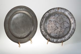 William Wood II & George II Pewter Chargers Duo