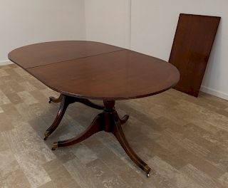 Duncan Phyfe Style Double Pedestal Dining Table