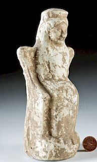 Greek Rhodian Pottery Seated Female Figure