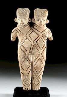 Colima Pottery Double Headed Standing Figure