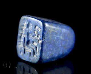 Rare Bactrian Lapis Lazuli Stamp Seal Bead