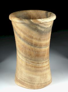 Large / Tall Bactrian Banded Alabaster Vase