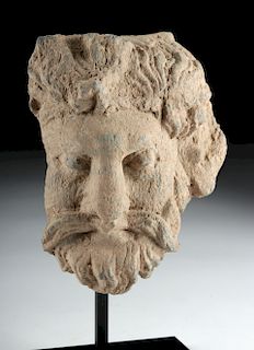 Gandharan Schist Man's Head