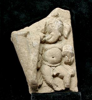 Early Indian Gupta Sandstone Fragment - Lord Ganesha