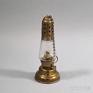 Brass Hanging Fluid Lantern
