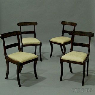 Set of Four Classical Mahogany Side Chairs