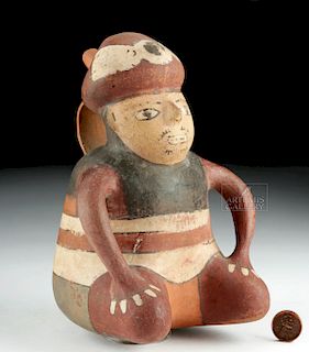 Nazca Polychrome Pottery Figural Vessel