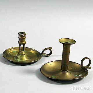 Two Brass Chambersticks