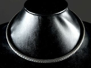 Viking Bronze Torc w/ Stamped Designs