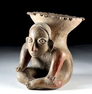Jalisco Ameca Pottery Cargador Figural Vessel