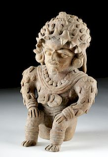 Fine Jamacoaque Pottery Seated Figure