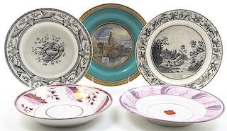 A Group of Decorative Plates, Diameter of first 8 5/8 inches.