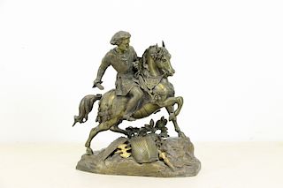 An Antique Russian (?) Bronze of Peter The Great