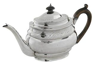 George III English Silver Tea Pot