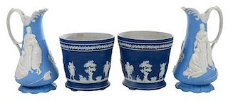 Two Pairs Wedgwood Style Table Items