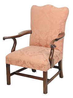 Chippendale Style Mahogany Arm Chair