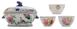 Four Georgian Porcelain Tabletop Objects
