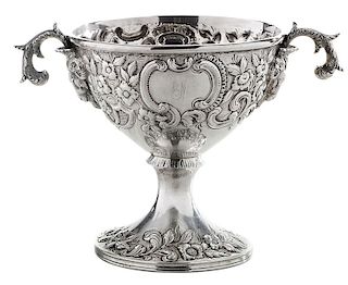 Repousse Sterling Footed Cup