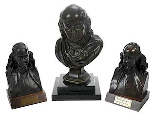 Three Bronze Busts