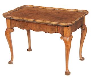 Queen Anne Style Walnut Low Table