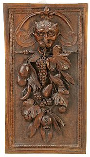 High Relief Carved Baroque Architectural Panel
