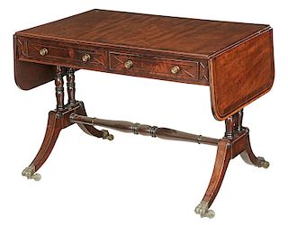 Regency Inlaid Mahogany Sofa Table