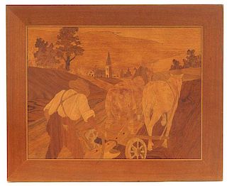 William Bader Marquetry Panel