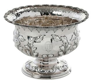 Tiffany Coin Silver Footed Bowl