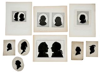 Group Steel Engraved and Cut Out Silhouettes