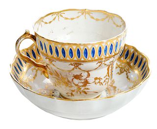 Worcester Flight & Barr Armorial Cup and Saucer