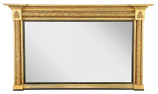 Classical Gilt and Ebonised Mantle Mirror