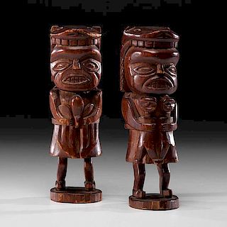 Nuu-chah-nulth Shaman Wood Figures 
